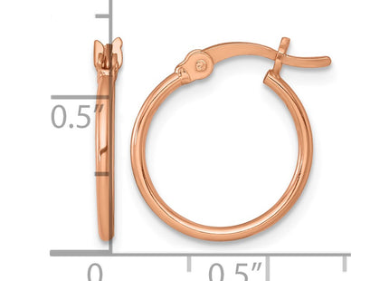 Sterling silver hoop earrings, another view