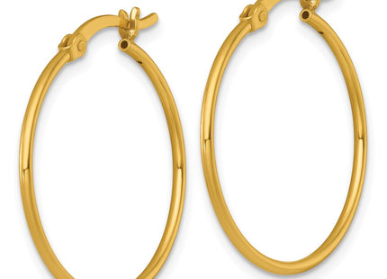 Sterling silver hoop earrings, alternate view