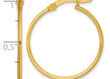 Sterling silver hoop earrings, another view