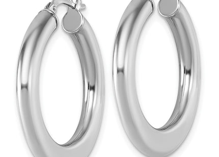 Sterling silver hoop earrings, alternate view