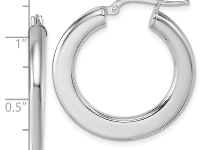 Sterling silver hoop earrings, another view