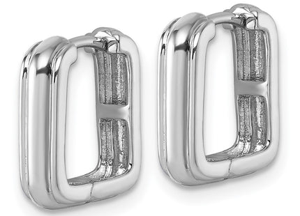 Sterling silver hoop earrings, alternate view