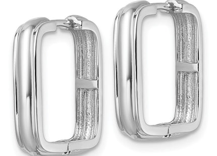 Sterling silver hoop earrings, alternate view