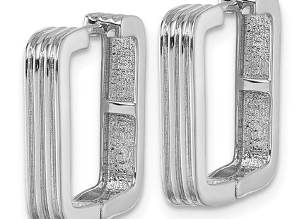 Sterling silver hoop earrings, alternate view