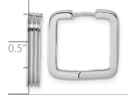 Sterling silver hoop earrings, another view