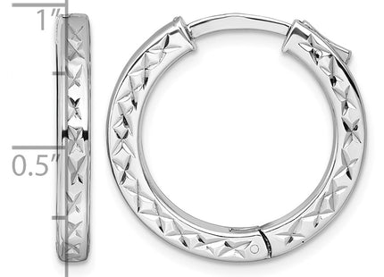 Sterling silver hoop earrings, another view