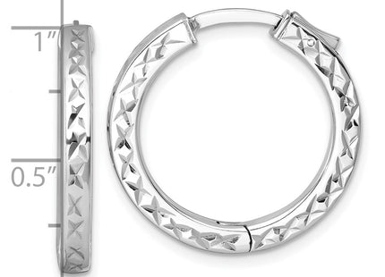 Sterling silver hoop earrings, another view