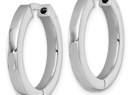Sterling silver hoop earrings, alternate view