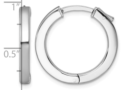 Sterling silver hoop earrings, another view
