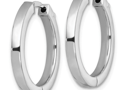 Sterling silver hoop earrings, alternate view