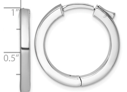 Sterling silver hoop earrings, another view