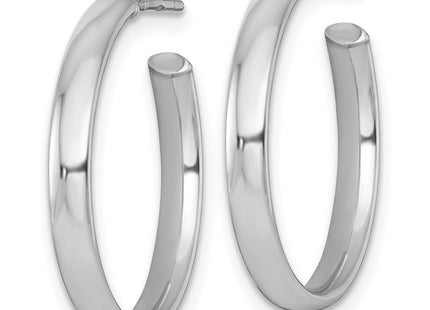 Sterling silver hoop earrings, alternate view
