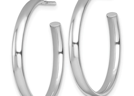 Sterling silver hoop earrings, alternate view