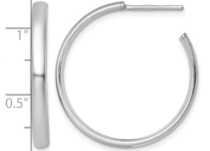 Sterling silver hoop earrings, another view