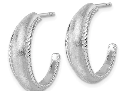 Sterling silver hoop earrings, alternate view
