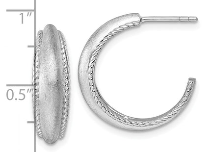 Sterling silver hoop earrings, another view