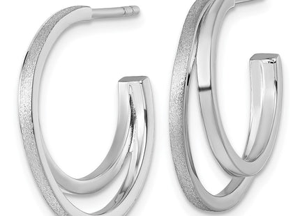 Sterling silver hoop earrings, alternate view