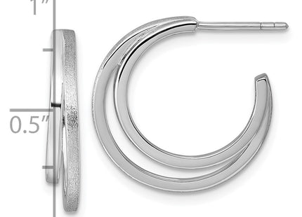 Sterling silver hoop earrings, another view