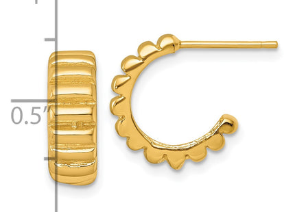 SS/Gold Plated Earrings Style QE17980GP - Classique Jewelry Inc.