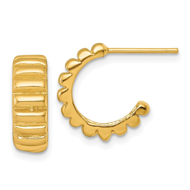 SS/Gold Plated Earrings Style QE17980GP - Classique Jewelry Inc.