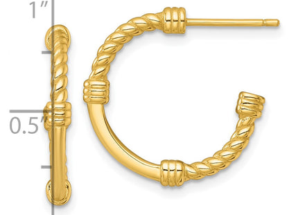 Sterling silver hoop earrings, another view
