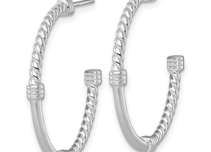 Sterling silver hoop earrings, alternate view