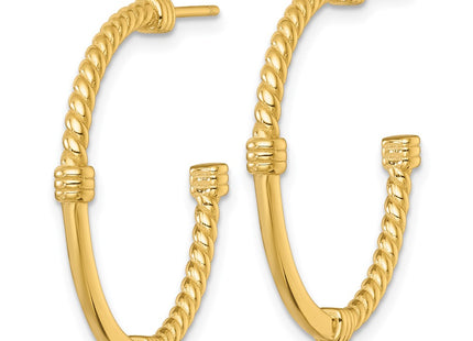 Sterling silver hoop earrings, alternate view