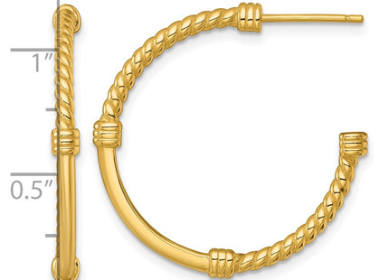 Sterling silver hoop earrings, another view
