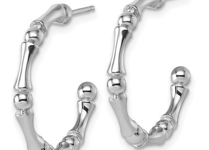 Sterling silver hoop earrings, alternate view