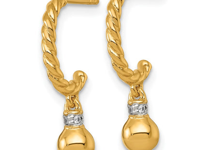 SS/Gold Plated Earrings Style QE17991GP - Classique Jewelry Inc.