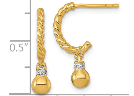 SS/Gold Plated Earrings Style QE17991GP - Classique Jewelry Inc.