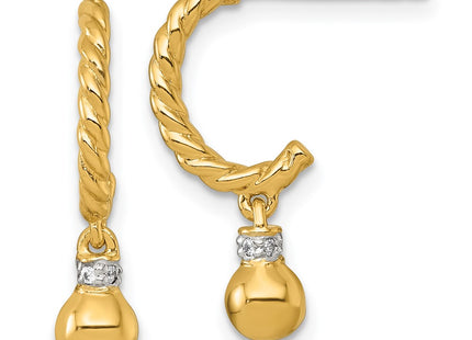 SS/Gold Plated Earrings Style QE17991GP - Classique Jewelry Inc.