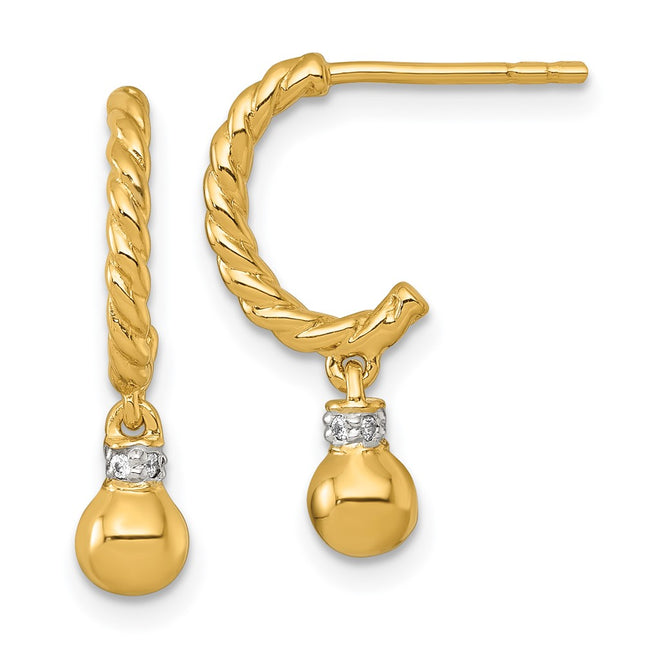 SS/Gold Plated Earrings Style QE17991GP - Classique Jewelry Inc.