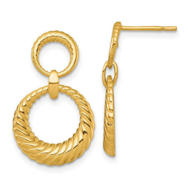 Sterling Silver Earrings Style QE18009GP - Classique Jewelry Inc.