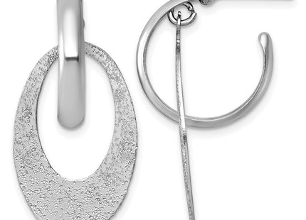 Sterling silver oval hoop earrings