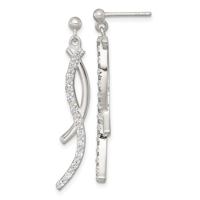Sterling Silver Earrings Style QE18022 - Classique Jewelry Inc.