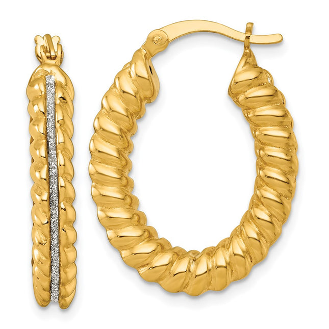 Sterling Silver Earrings Style QE18031GP - Classique Jewelry Inc.