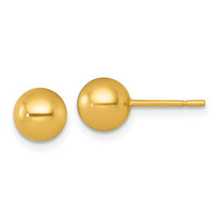 Sterling Silver Gold-Tone Polished Ball Post Earrings (Style QE18036GP)