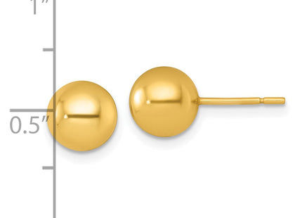 Sterling Silver Gold-Tone Polished Ball Post Earrings (Style QE18037GP)