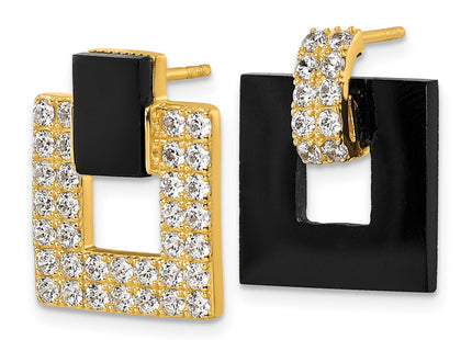 Sterling Silver Earrings Style QE18050GP - Classique Jewelry Inc.