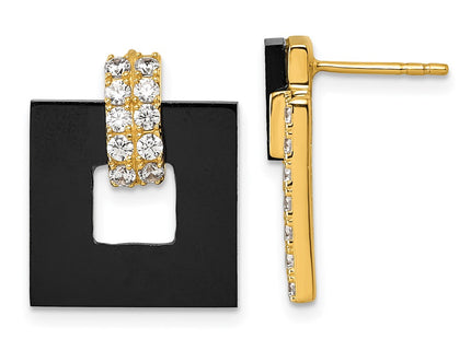 Sterling Silver Earrings Style QE18050GP - Classique Jewelry Inc.