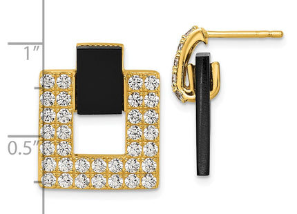 Sterling Silver Earrings Style QE18050GP - Classique Jewelry Inc.