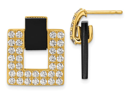 Sterling Silver Earrings Style QE18050GP - Classique Jewelry Inc.