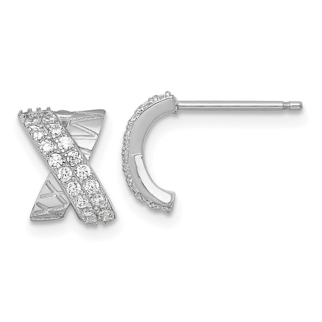 Sterling Silver Earrings Style QE18055 - Classique Jewelry Inc.