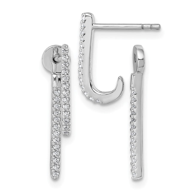 Sterling Silver Earrings Style QE18065 - Classique Jewelry Inc.