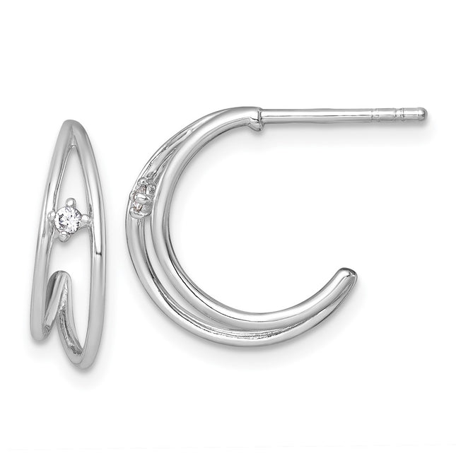 Sterling Silver Earrings Style QE18071 - Classique Jewelry Inc.