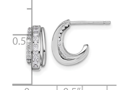 Sterling Silver Earrings Style QE18072 - Classique Jewelry Inc.