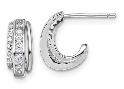 Sterling Silver Earrings Style QE18072 - Classique Jewelry Inc.