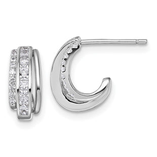 Sterling Silver Earrings Style QE18072 - Classique Jewelry Inc.