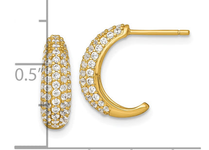 Sterling Silver Earrings Style QE18078GP - Classique Jewelry Inc.